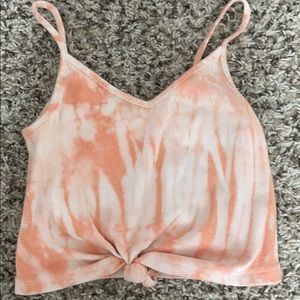 Me To We Tie Dye Knot Crop Top